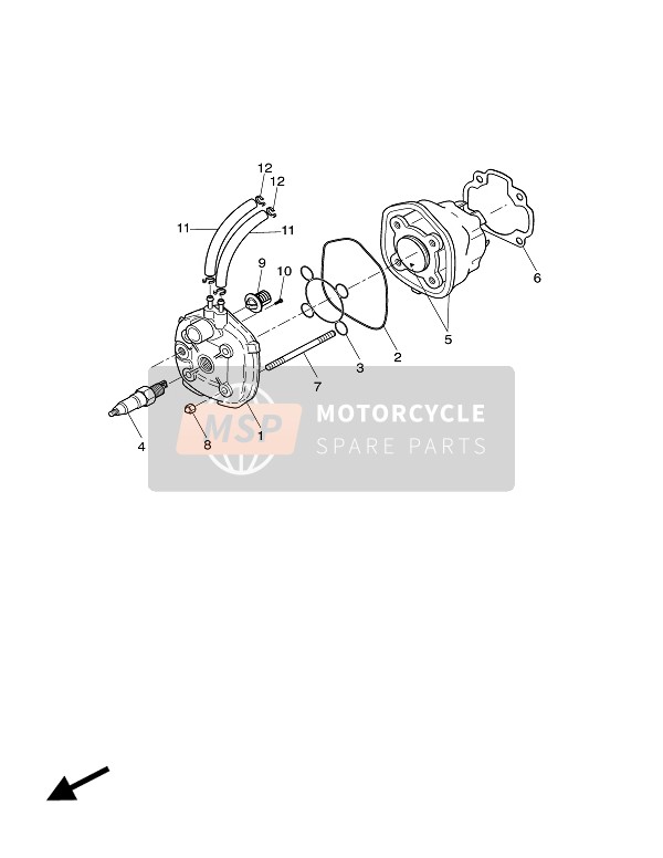 Yamaha CS50Z JOG RR 2002 Cylinder for a 2002 Yamaha CS50Z JOG RR